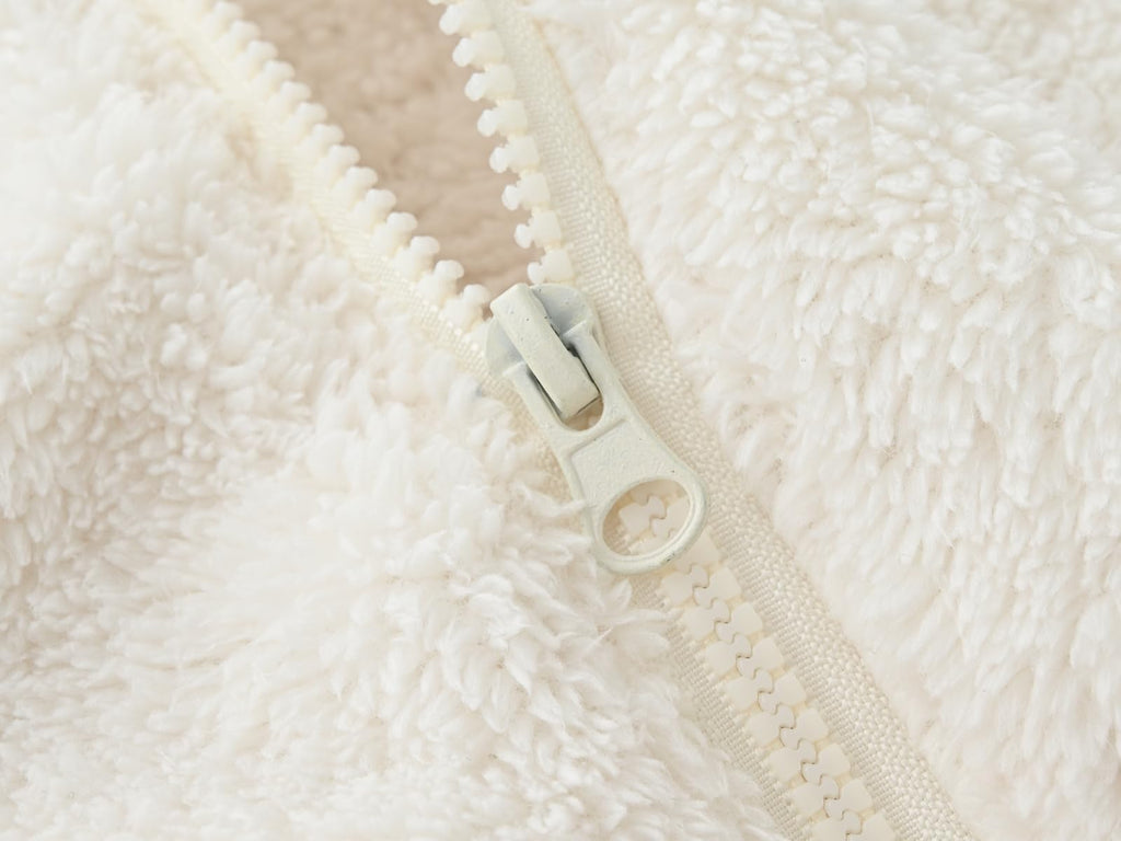 Toddler Girls Vest White Boys Fleece Vest Warm Sleeveless Zipper Jacket Fall Winter Outfits White 100