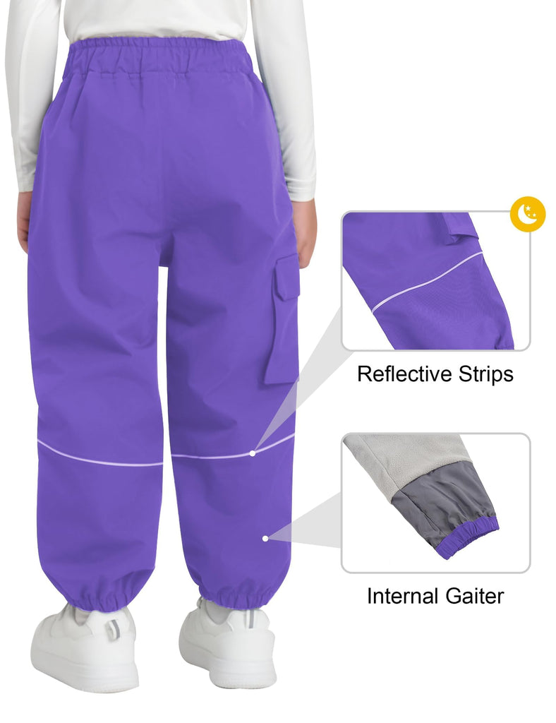 Toddler Snow Pants Fleece Lined Waterproof Ski Pants for Boys & Girls