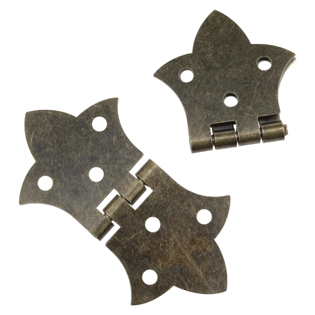 10pcs 2.24 * 1.22-inch Butterfly Hinge Antique Bronze Hinges Decorative Hinges with Mounting Screws for Cabinets