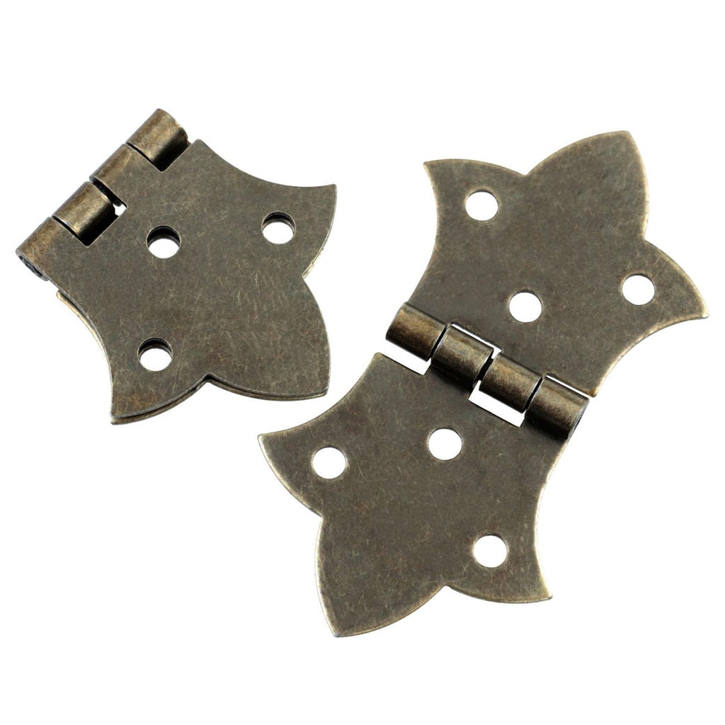 Bronze-Green Antique Butterfly Hinges with Screws 8PCS