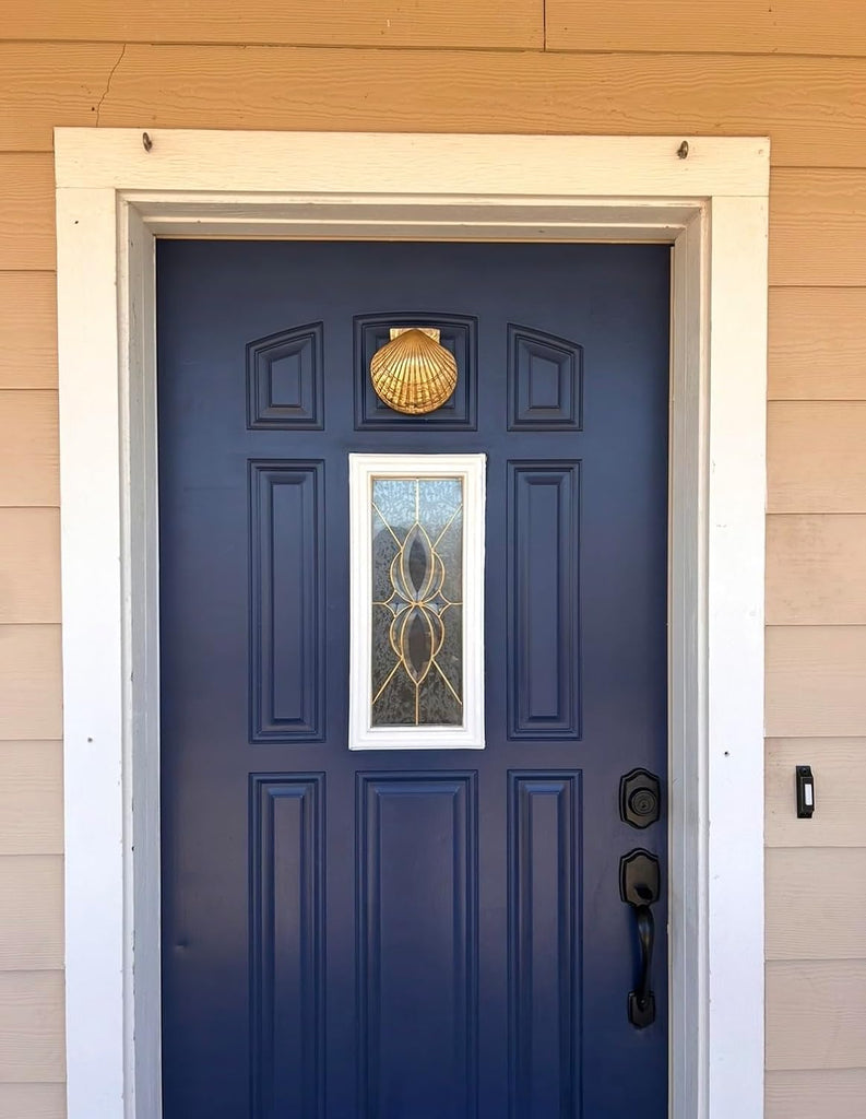 Brass Scallop Shell Door Knocker , Nautical Solid Brass Door Knocker for Home & Hotel Front Door