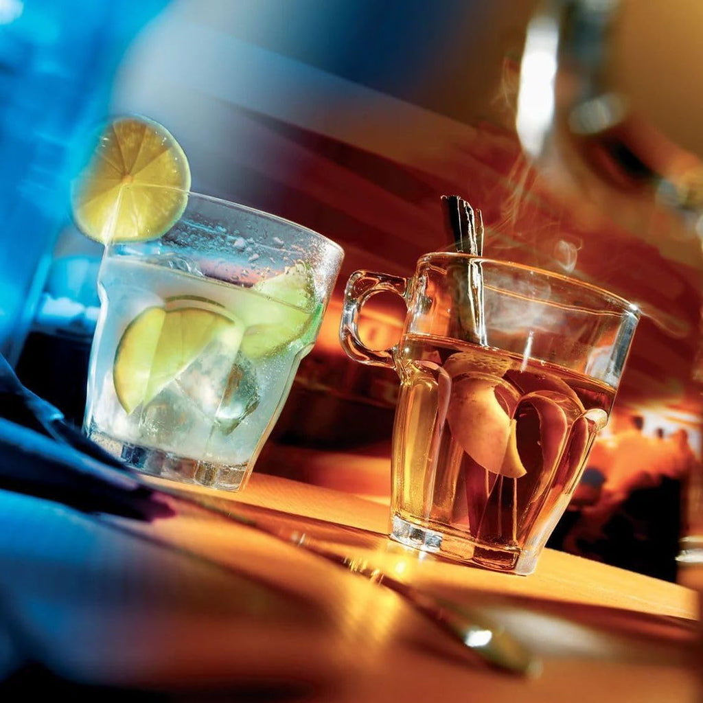 Rock Bar Juice Glasses, Set of 6-7.25 Oz. Stackable Drinking Glasses for Cocktails, Desserts & Soft Drinks