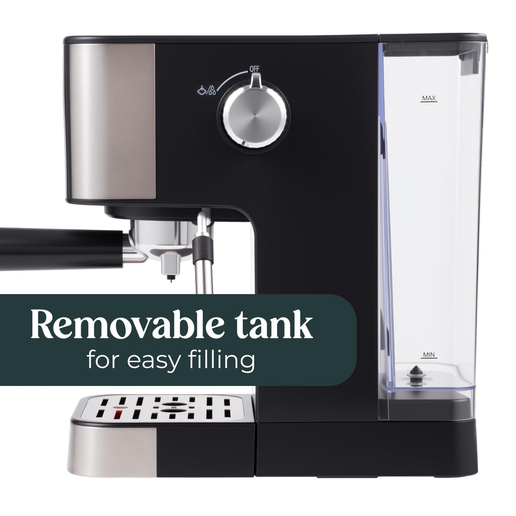 Espresso Machine with Milk Frother, LCD Touchscreen, 20 Bar