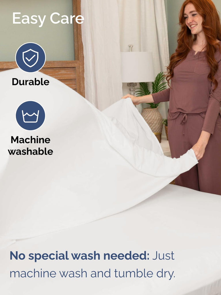 CGK Extra Deep Cal King Sheet Set - 6pc Cooling Sheets - Antique White