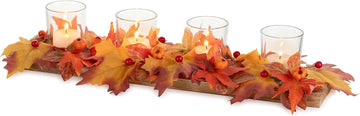 Fall Table Centerpiece, Thanksgiving Decor, 15.7 - Set of 4