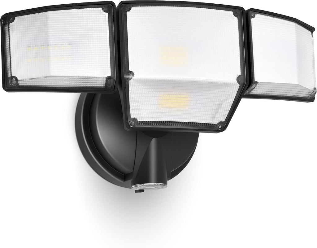 80W Dusk to Dawn Flood Lights Outdoor, 9000LM Super Bright LED Security Light with Photocell, IP65 Waterproof, 5000K