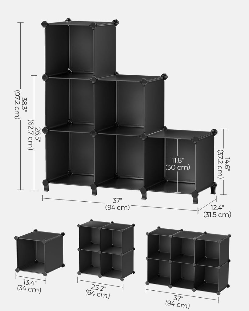 6 Cube Storage Organizer, DIY Closet Shelf