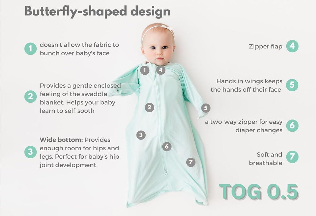 Transition Swaddle - Baby Wearable Blanket - Cozy Sleep Sack, Wrap