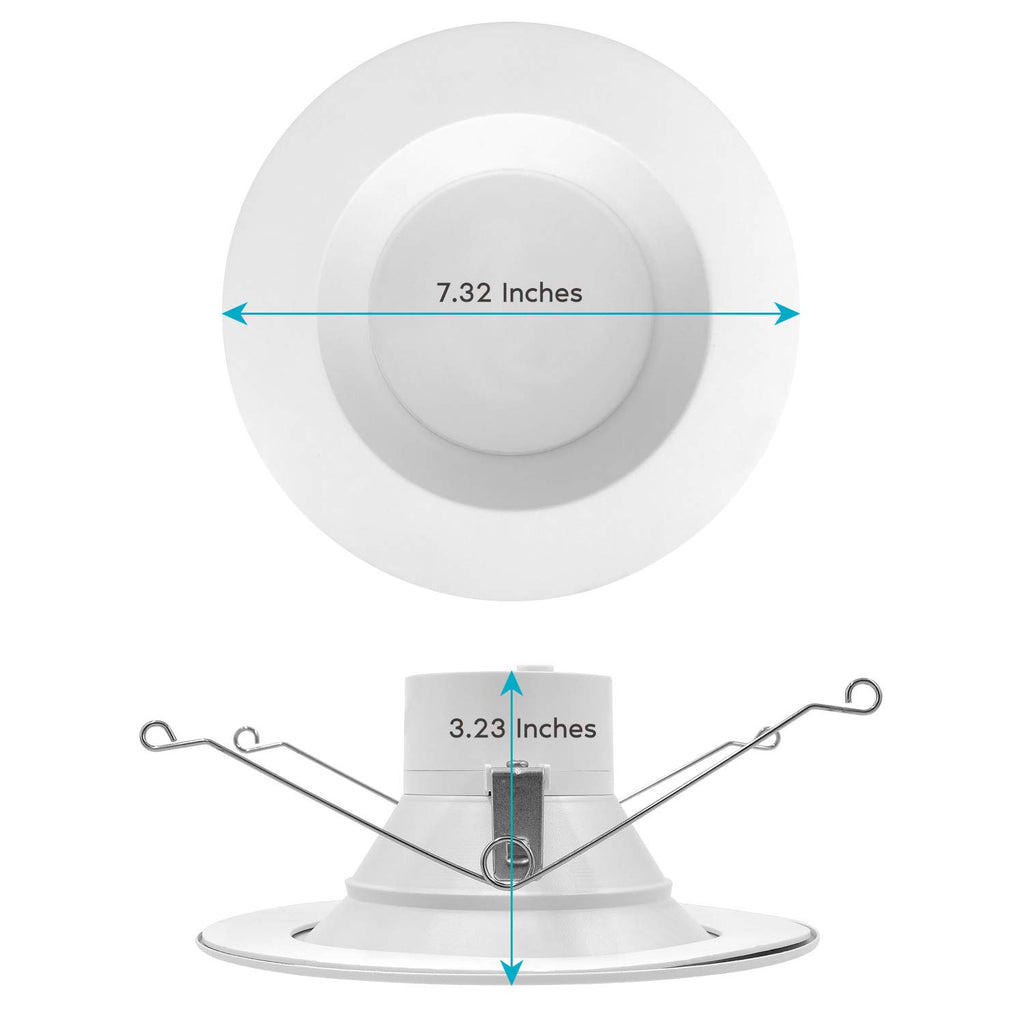 5/6 Inch LED Recessed Retrofit Downlight, 14W=90W, 1100 LM (6 Pack)