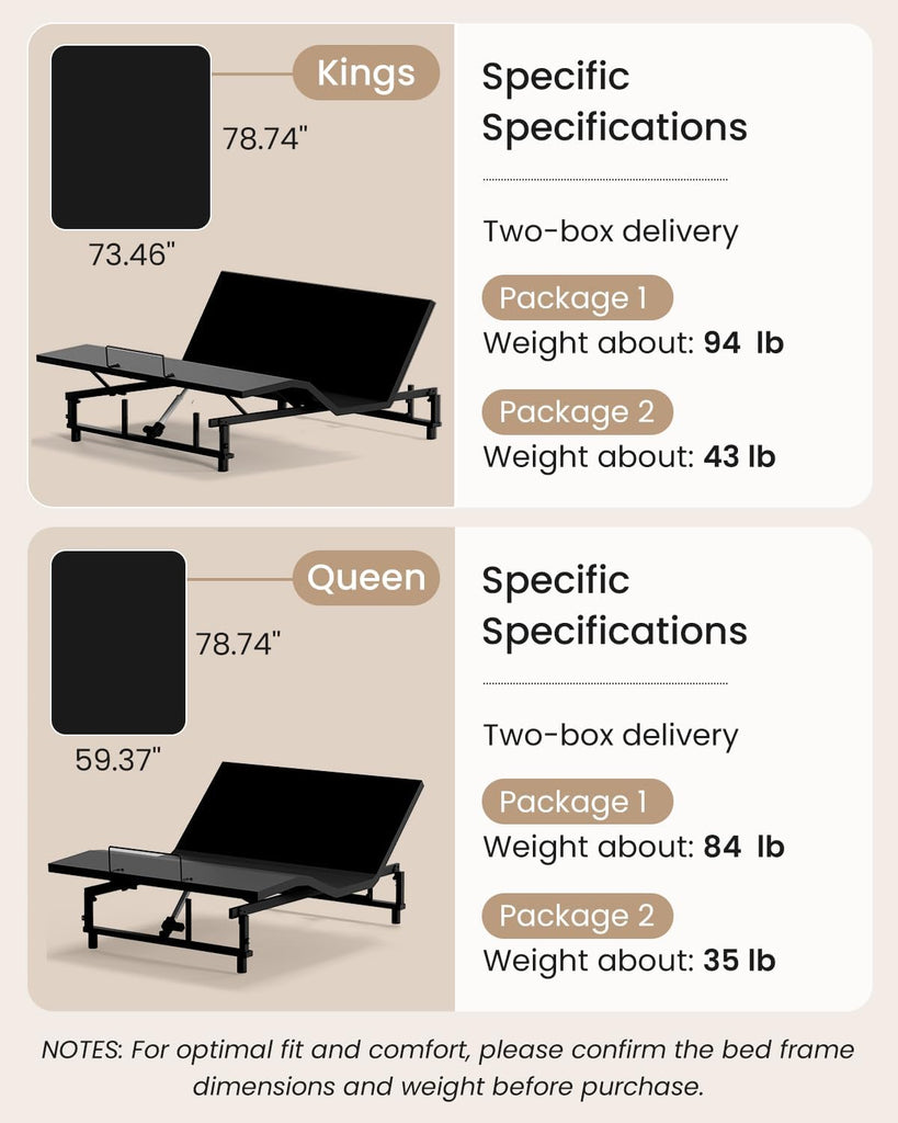 Queen Adjustable Bed Base with Zero Gravity & Anti-Snore