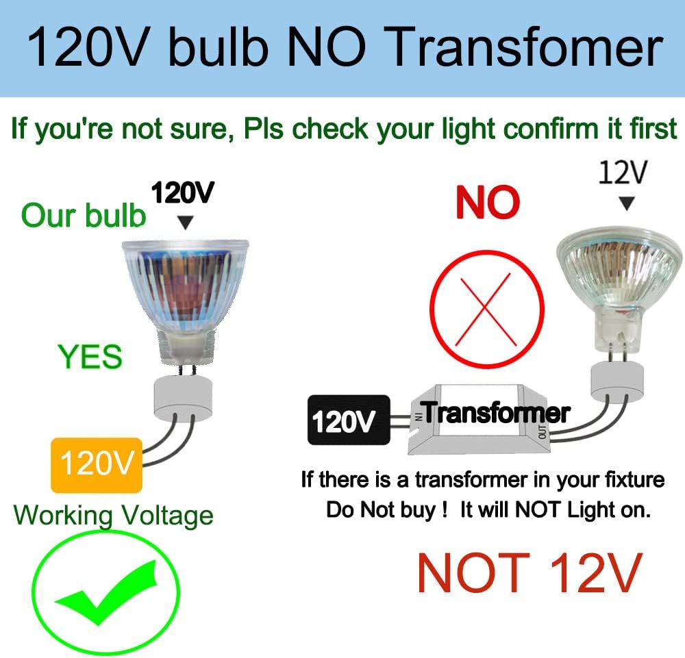 MR11 nimi spot Light gu5.3 Base 130V 120V 3W 3000K LED Bulb Replace 20w 35W Halogen Bulb (4pcs 110-130V 3000K Bulbs)
