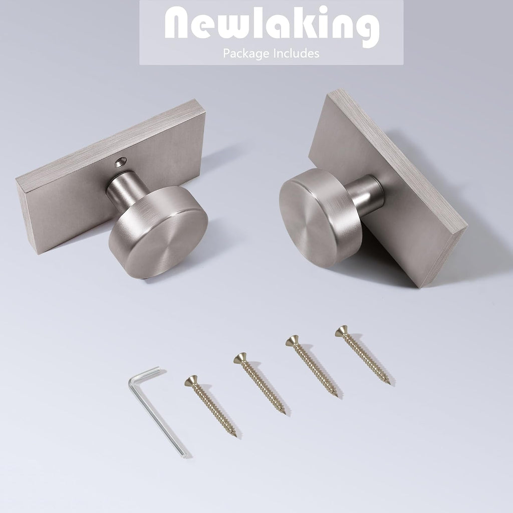 Zinc Alloy Dummy Door Knob Non-Locking, Brushed Nickel