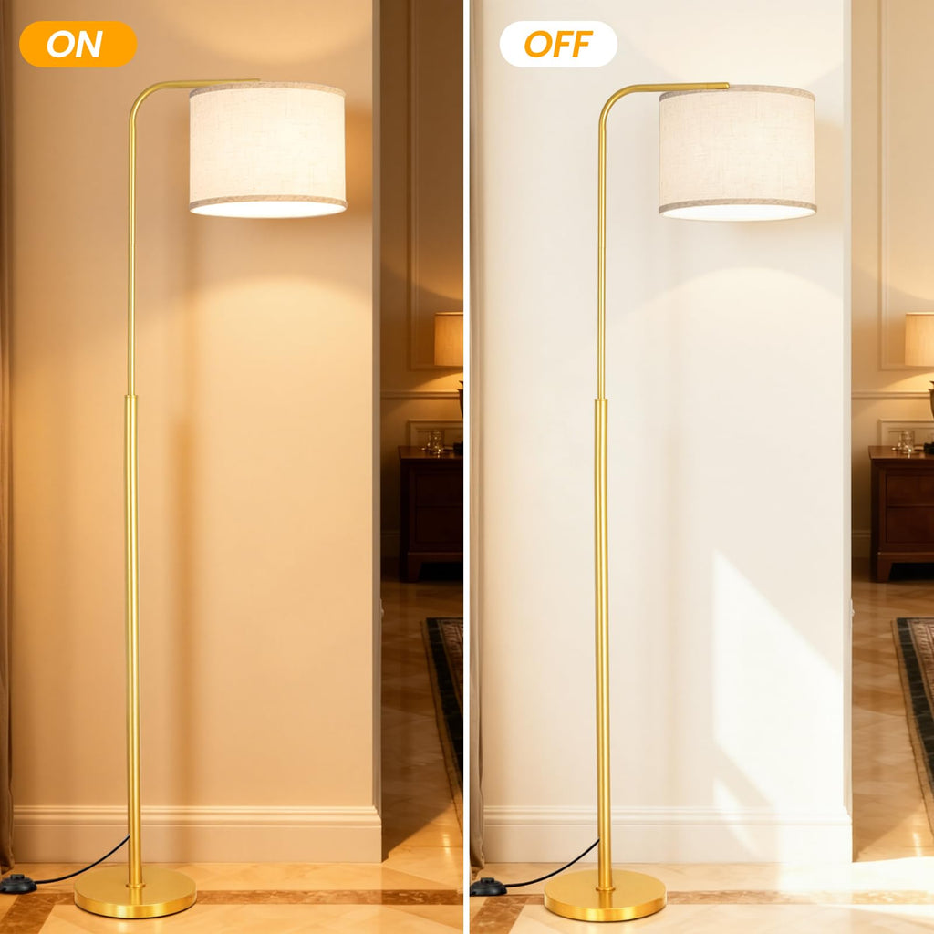 Arc Floor Lamp with Remote Control Dimmable Gold lamps
