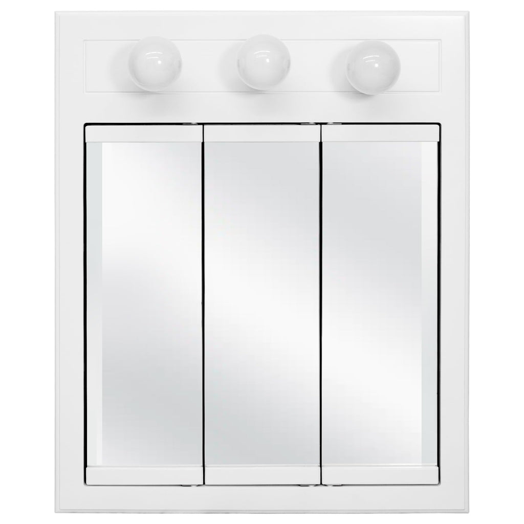 Concord Tri-View Medicine Cabinet, 24", White