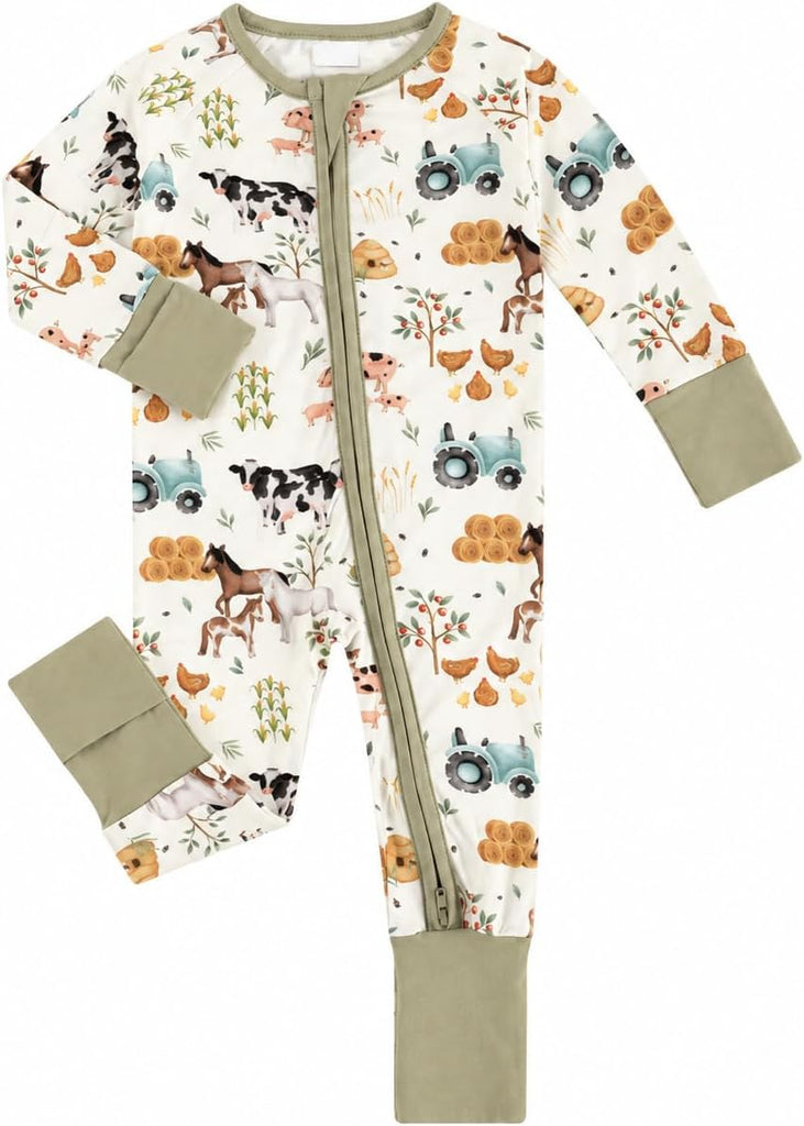 Bamboo Rayon Baby Pajamas Sleepers Rompers Infant Outfit