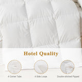 Organic Feather Down Comforter Full, Luxury Extra-Fluffy Duvet Insert