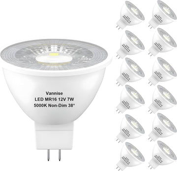MR16 LED Bulb GU5.3 7W 12V 5000K Non-Dimmable for Landscape Light