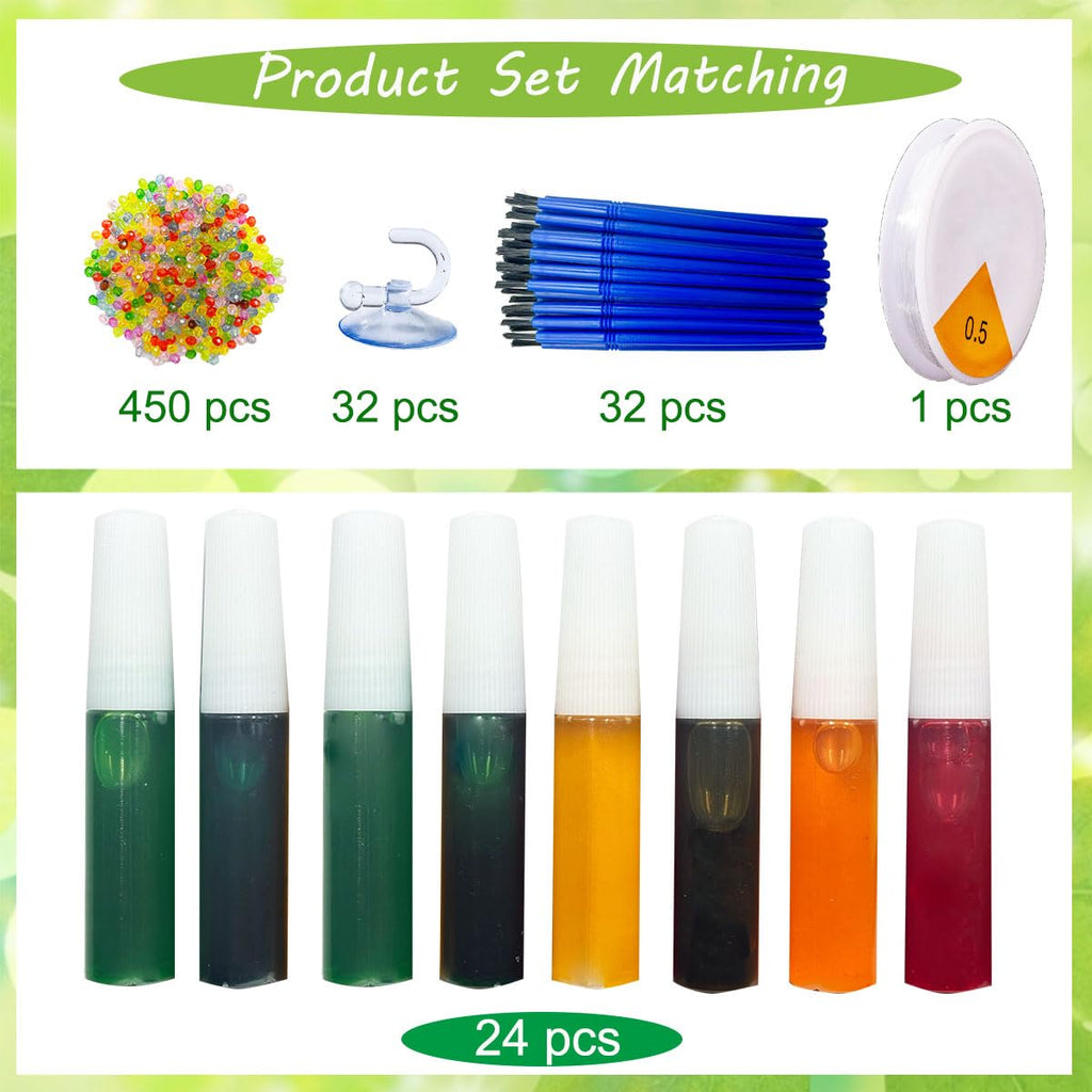St. Patrick's Day Shamrock Suncatchers Ornaments DIY Window Paint Art Craft Kit 32pcs Irish Lucky Shamrock Four-Leaf