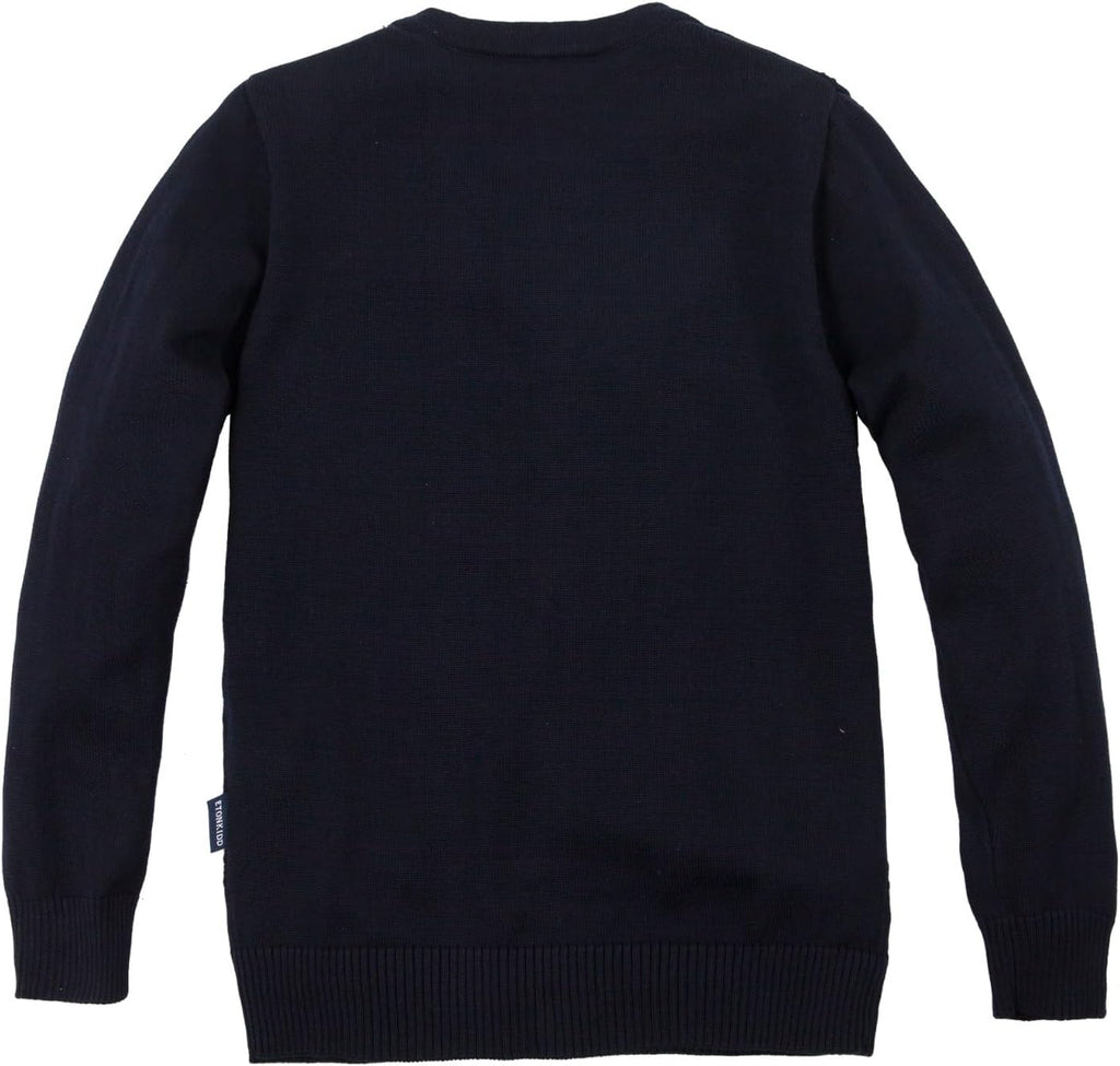 100% Cotton V-Neck School Uniform Diamond Knit Cardigan Sweater