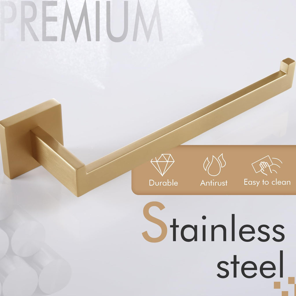 Towel Bar Wall Mount 9'' Hand Towel Holder Stainless Steel Bath Kitchen Accessories, Champagne Bronze B3003CPG