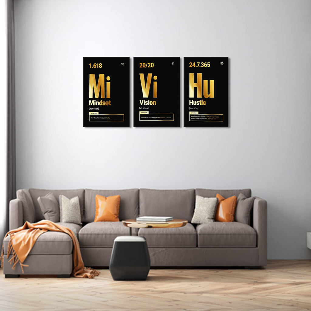 Motivational Wall Art Canvas, Inspirational Quotes Grind Hustle Canvas Painting Artwork Decor Bedroom Living Room
