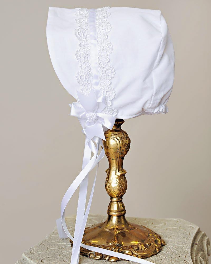 Eden Girls White 100% Cotton Piece Christening Baptism Gown