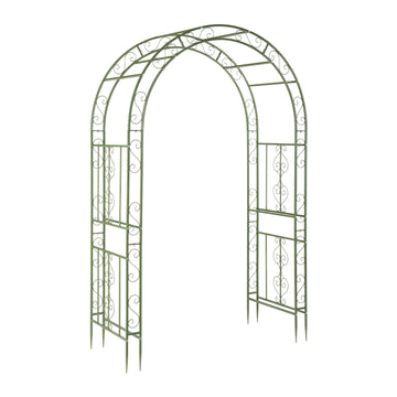 Garden Arbor, Double Layer Arch Archway for Wedding Ceremony Party, Steel Garden Trellis for Plant Climbing