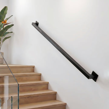 5FT Stair Railing Indoor Outdoor, 500LB Heavy-Duty Wall Mounted Handrail