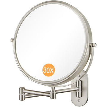 Wall Mounted Makeup Mirror, 8 Inch Double-Sided Magnifying Mirror