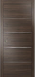 Planum 0020 | Interior French Single Pocket Door, no Glass, Wooden, 24x80, Brown, Modern Style | Har
