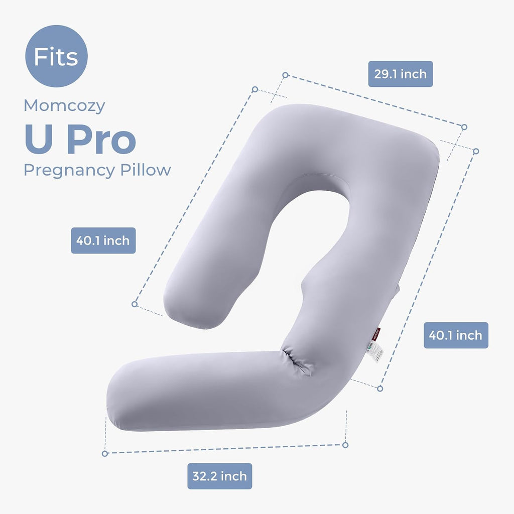 Cooling Pregnancy Pillow Cover for Dreamlign U Pro Maternity Pillow for Sleeping, Adjustable Leg Pillow, Support for