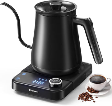 Gooseneck Electric Kettle with ±1°F Temperature Control, Pour Over Kettle for Coffee & Tea, 1200W Rapid Heating