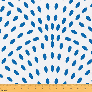 Raindrop Fabric By The Yard, Geometric Circular Upholstery Fabric for