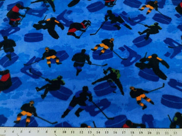 Hockey Fleece Fabric (Blue) 480