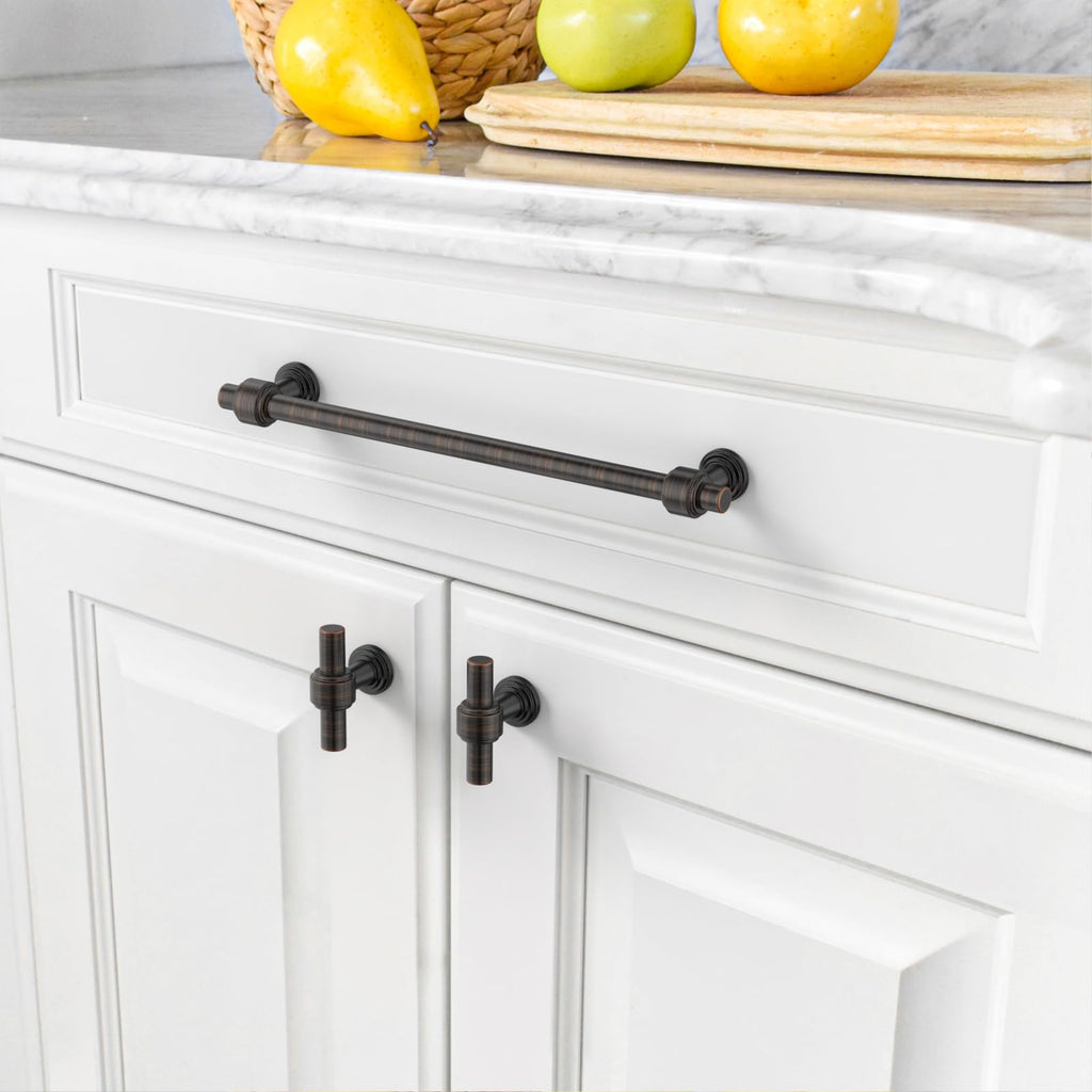 10 Pack Oil Rubbed Bronze Cabinet Pulls 7.5 Inch(192mm) Hole Center Drawer Pulls Cabinet Hardware Kitchen Cabinet