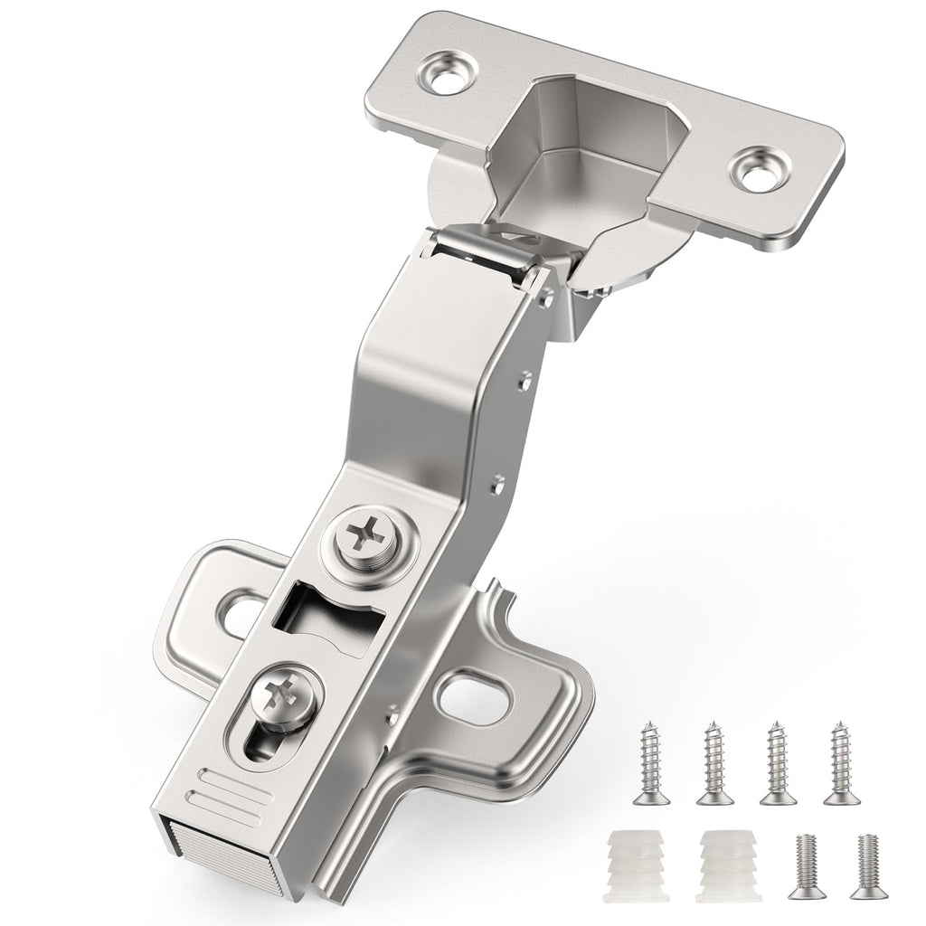 10 Pack Inset Cabinet Hinges, Soft Close, Frameless, 105°
