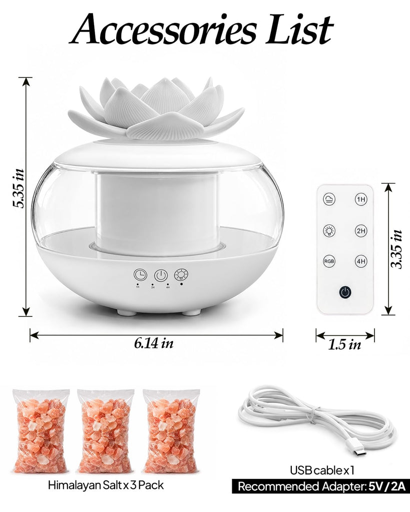 Essential Oil Diffuser with Himalayan Salt Rocks