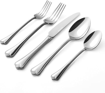 Silverware Set, 40-Piece 18/10 Stainless Steel Flatware Set Cutlery Set for 8