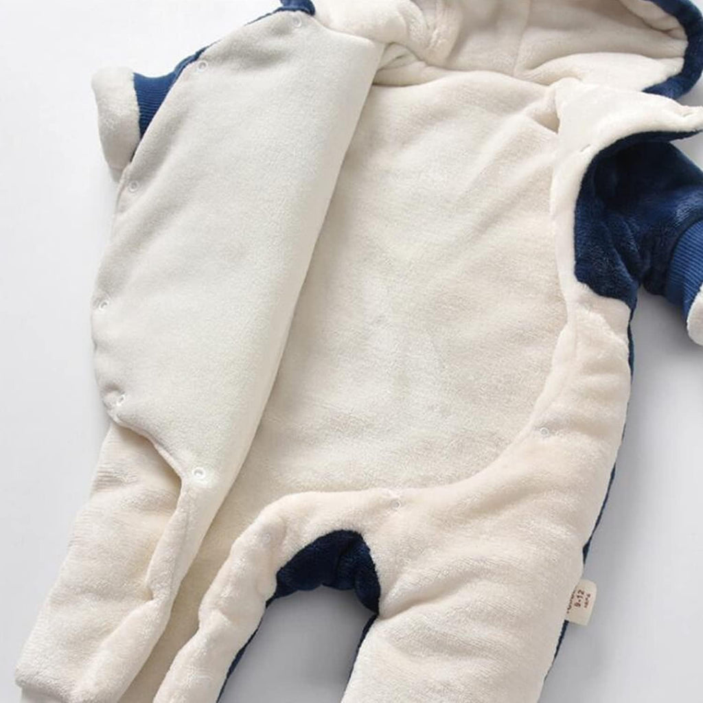 Baby Snowsuit Bear Suit Romper Winter Warm Coat Infant Fleece Footie Jumpsuit for Girls Boys