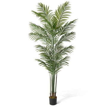 7FT Large Artificial Palm Tree Indoor - Big Fake Palm Plant, Realistic Faux Tree UV Resistant Low Maintenance Decor