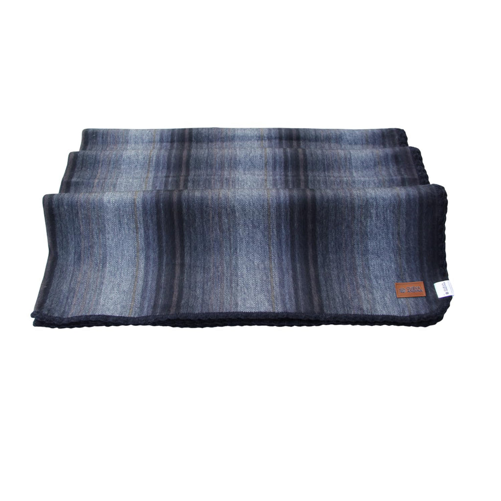 Alpaca Wool Blanket Throw - Beautiful & Warm, 80 x 60 inches, Ultra-Soft, Hypoallergenic and Breathable. (gris)