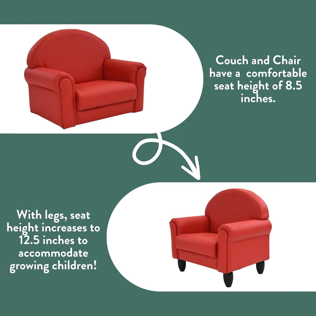As We Grow Toddler Chair, Red, CF805-196, Flexible Seating for Daycare or Preschool, Kids Reading Chair, Playroom