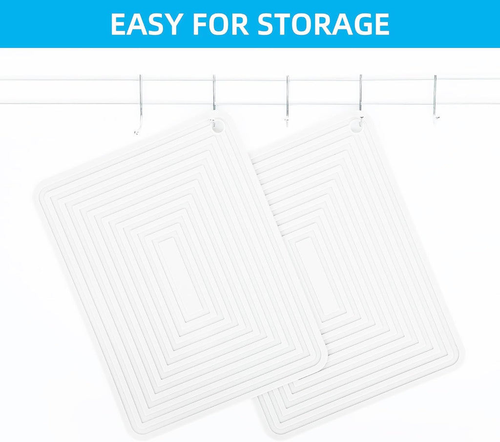 Silicone Trivet Mats for Hot Pots & Pans & Dishes, Hot Pads, Multipurpose Heat Resistant Mat Counter, Durable &