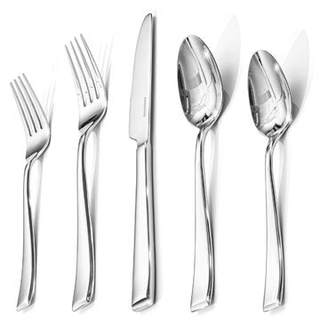 Mirror Polish Silverware Set for 6, 30-Piece 18/10 Stainless Steel Flatware Set, Dishwasher Safe Cutlery Set for