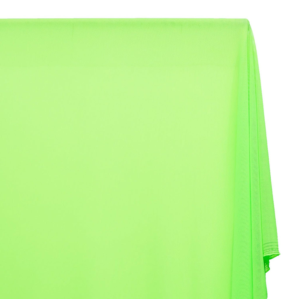 Power Mesh Fabric Breathable Lightweight Sheer 4 Way Stretch Nylon Spandex Blend Netting By The Yard - Neon Green (5