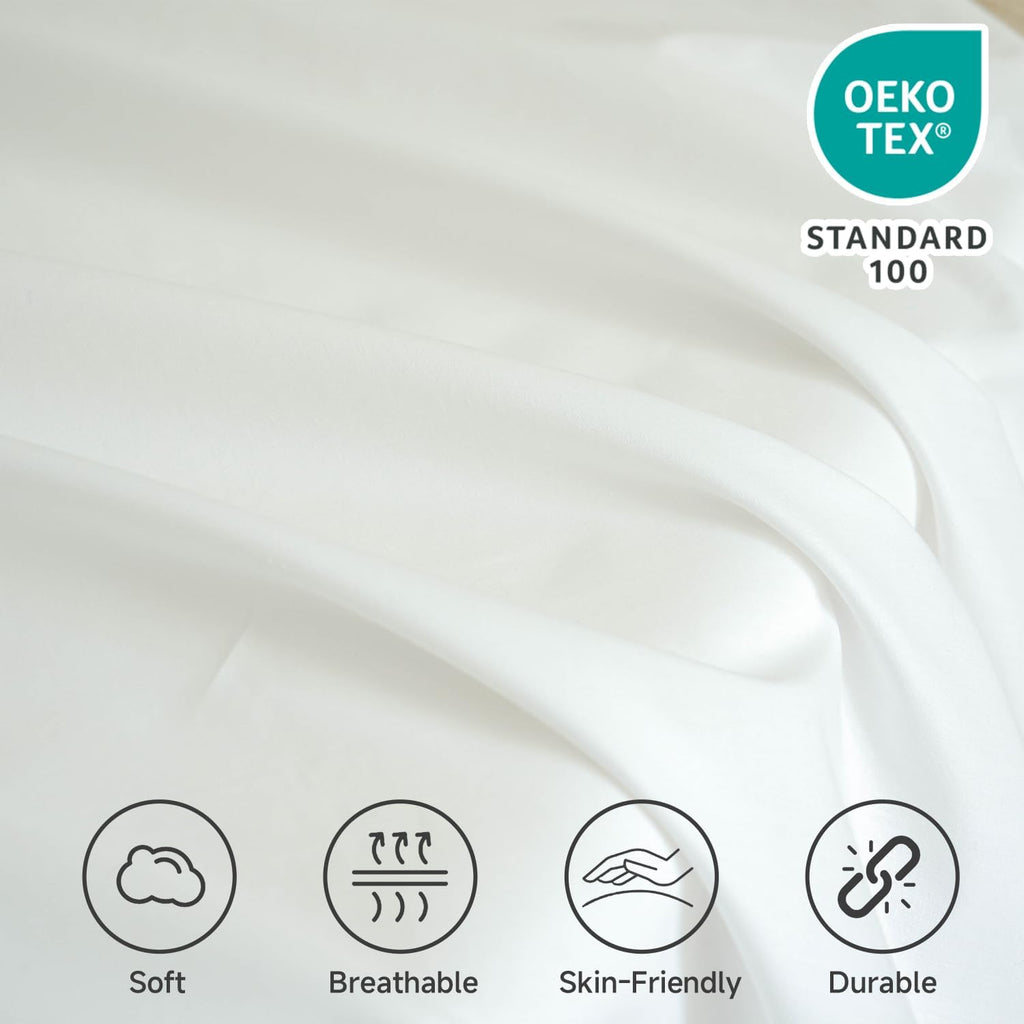 French Linen Bed Skirt with Classic 14 inch Drop Dust Ruffle, Tailored Draped Natural Flax Cotton Blend Basic Dust