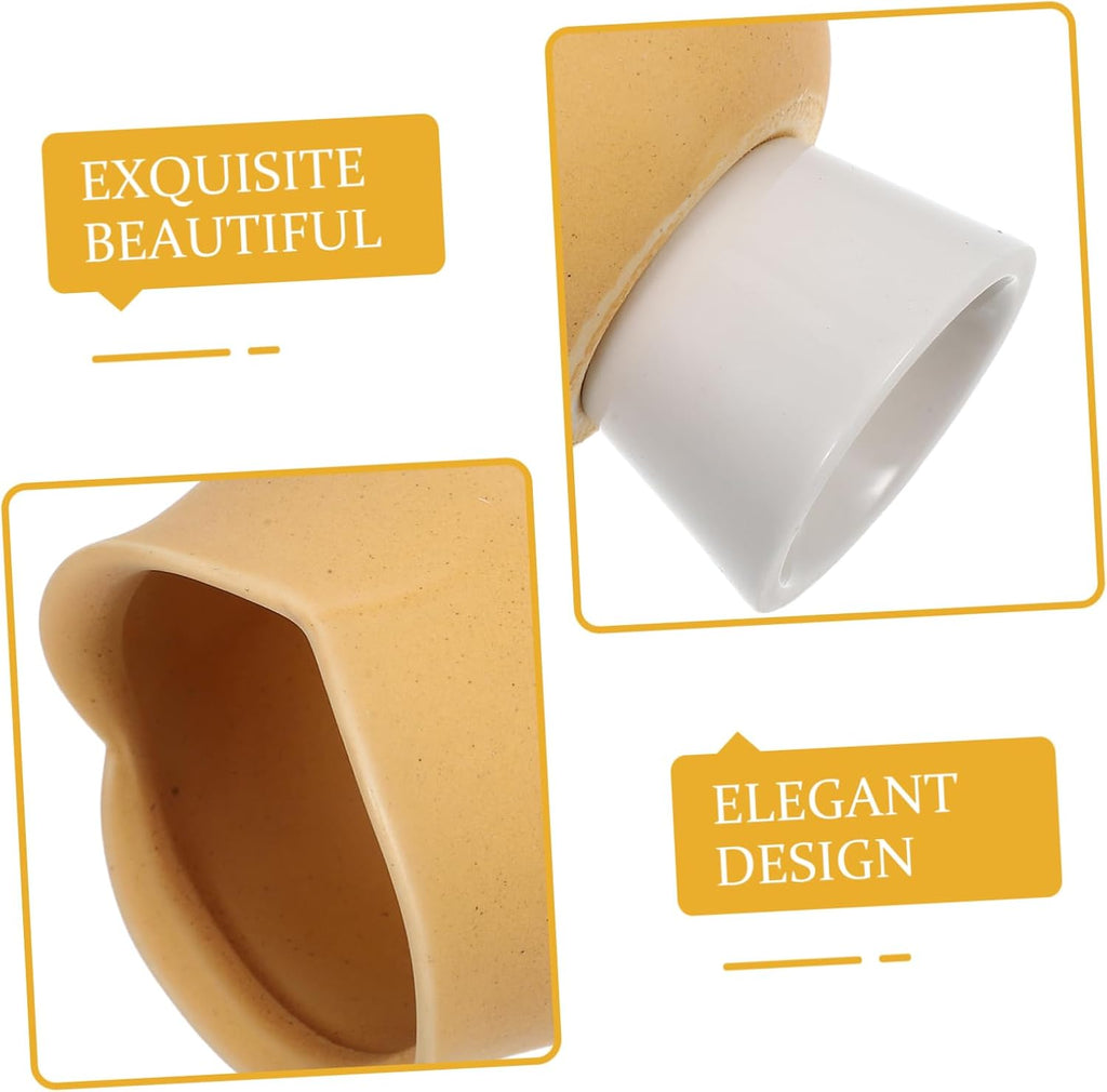 Unique Tulip Shape Ceramic Candle Cup Empty for Tea Lights Aromatherapy Decor