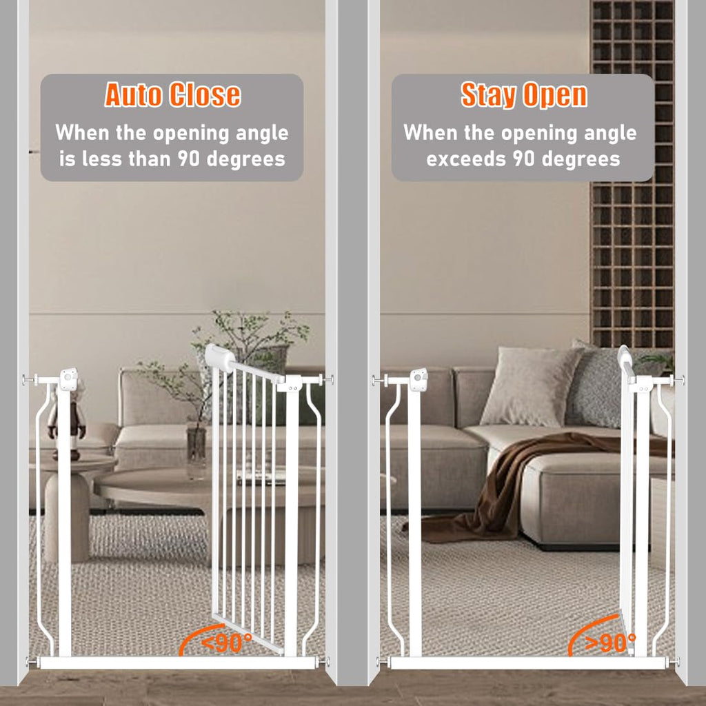 4.72in Extensions for Walk Through Baby Gate Auto Close White