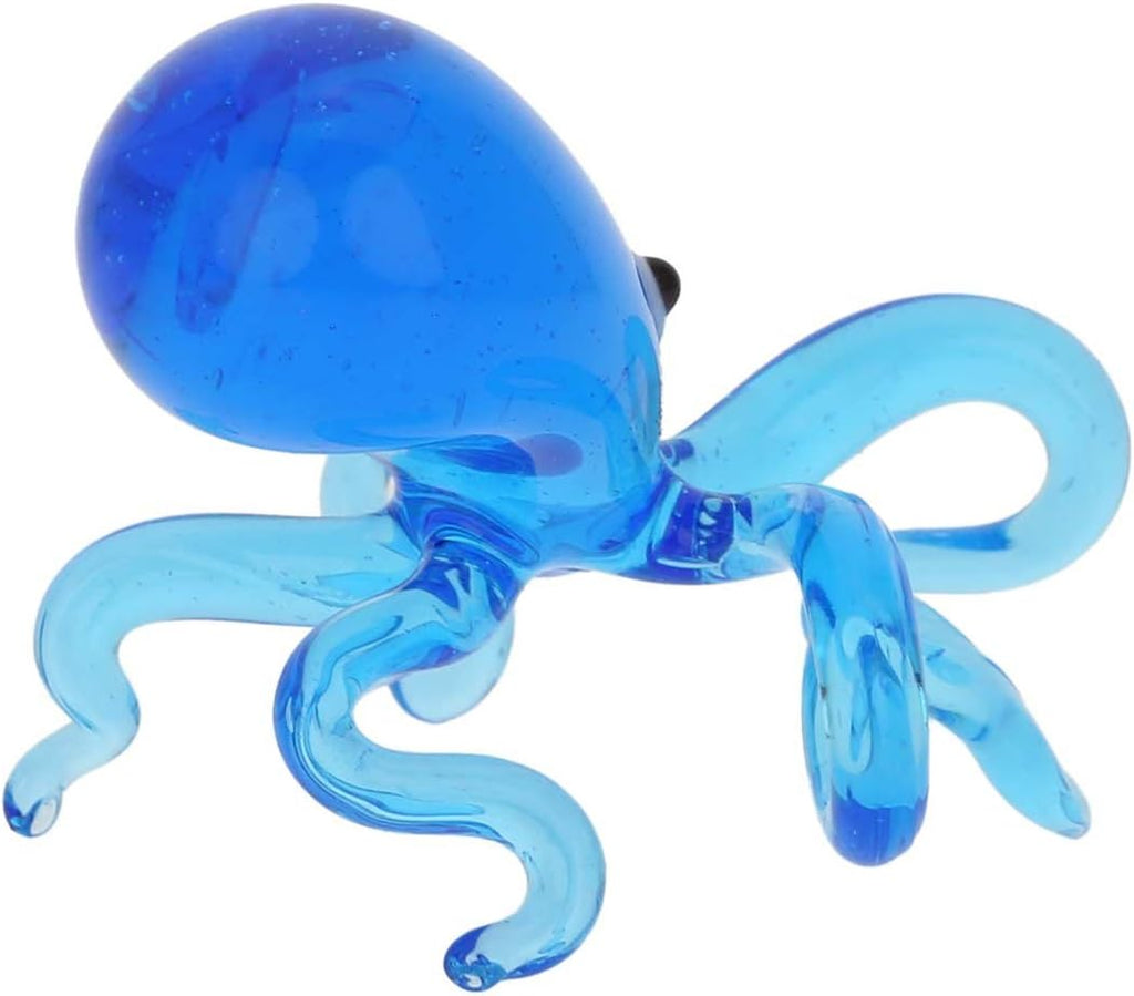 Octopus Blue - Blown Glass Octopus Sea Animal Marine Life Figurine Ornament Decor or Fish Tank Aquarium in Italy