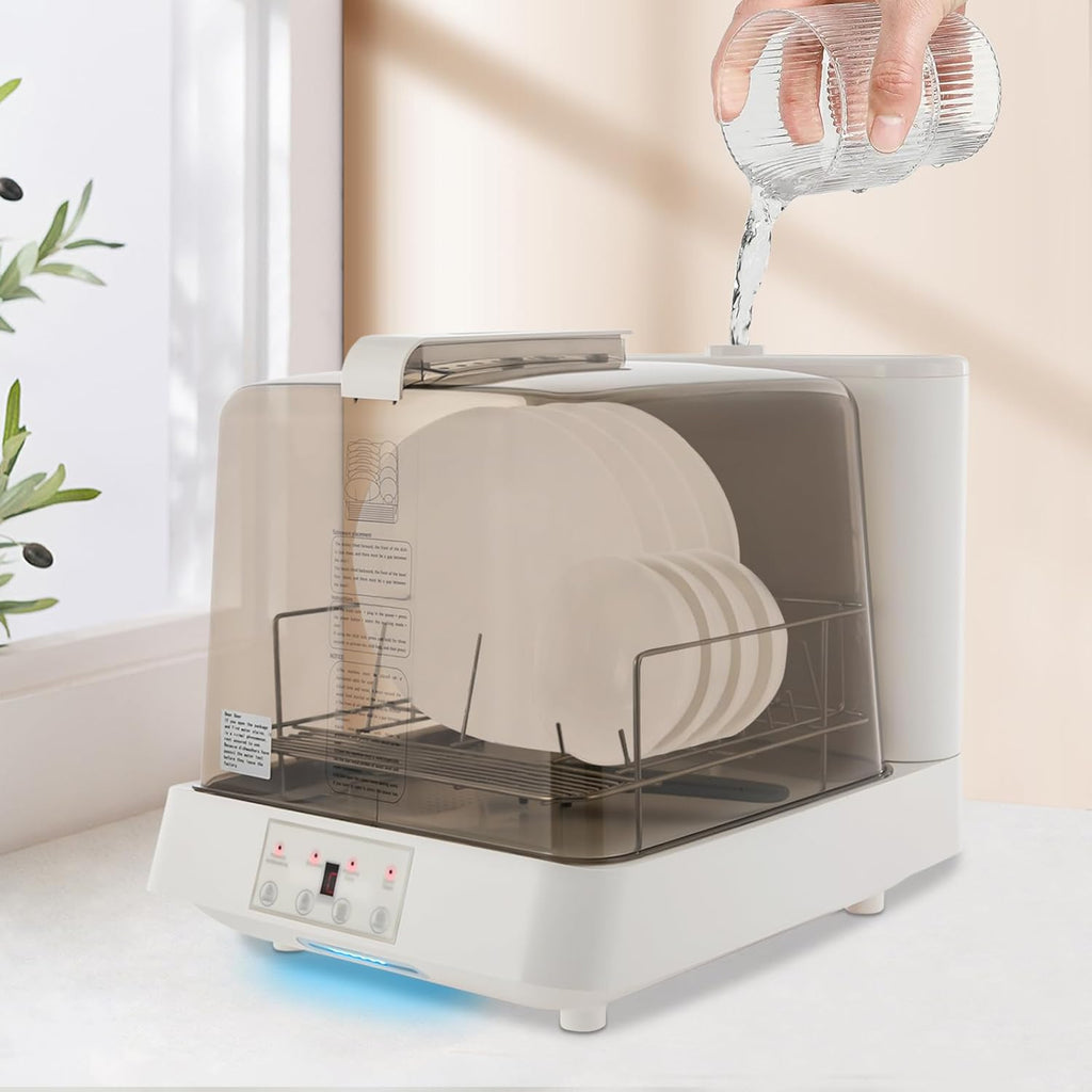 Portable Countertop Dishwasher,Automatic Dishwashing Machine w/Washing Programs,Mini Dishwasher